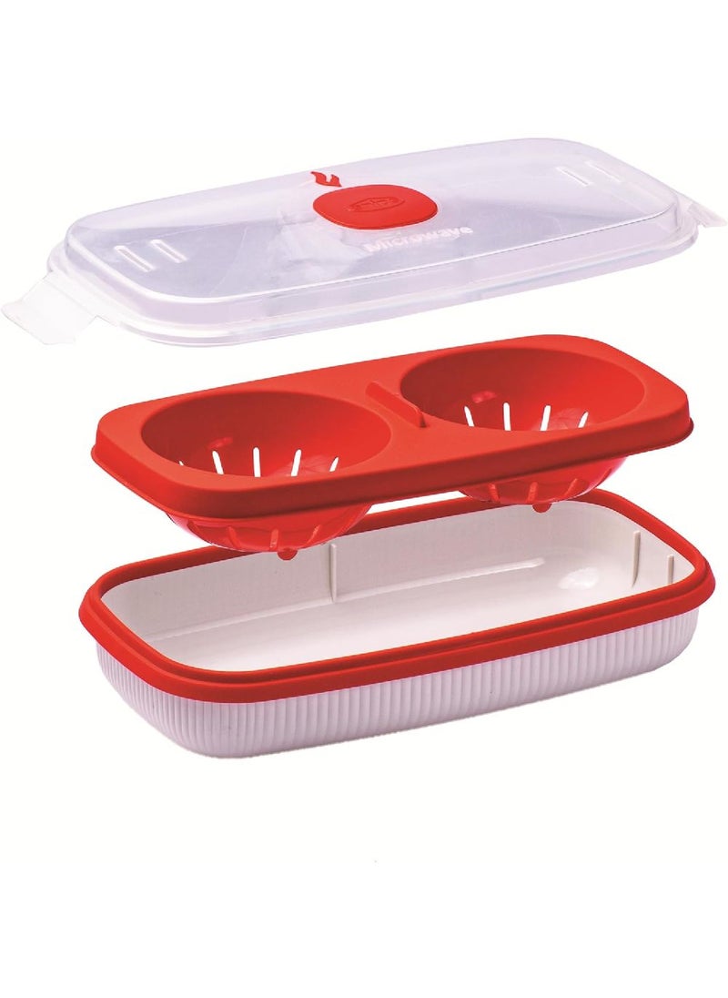 Snips - Snips Microwave Egg Poacher & Omelette Maker 0.75 Liter, 0% BPA – Use & Reuse product, Made in Italy, 000848 - Image 1