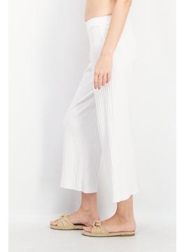 Don't Call Me Jennyfer Women Regular Fit Textured Palazzo Pants, White  - Image 4