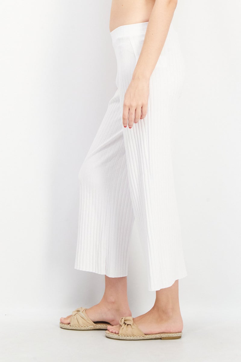 Don't Call Me Jennyfer Women Regular Fit Textured Palazzo Pants, White  - Image 4