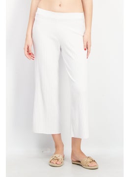 Don't Call Me Jennyfer Women Regular Fit Textured Palazzo Pants, White  - Image 1