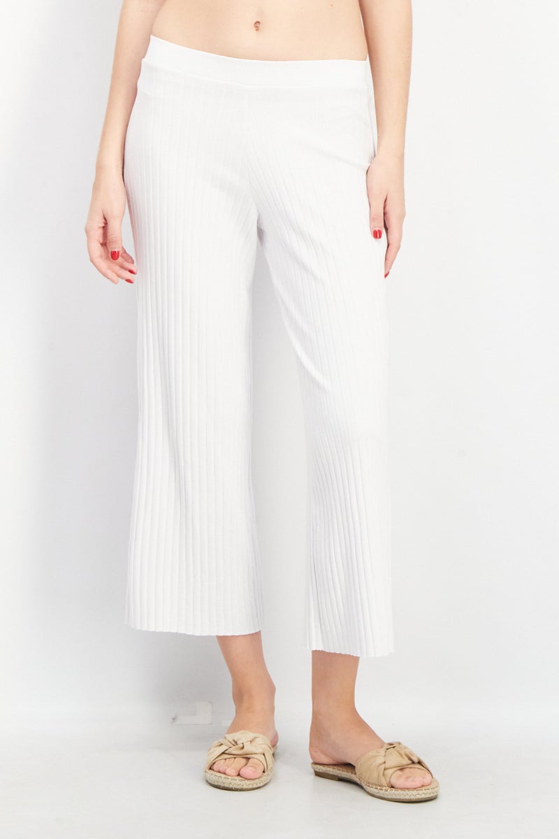 Don't Call Me Jennyfer Women Regular Fit Textured Palazzo Pants, White  - Image 1