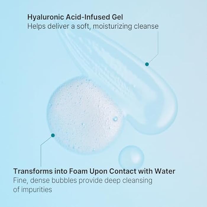 AVCA Ultra Mild Cleansing Gel Face Wash 300 mL (10.14 fl oz) - Gentle Hydrating Cleanser, Hyaluronic Acid & Niacinamide, Heartleaf Extract, Low-Irritation Foaming Rinse - Image 4