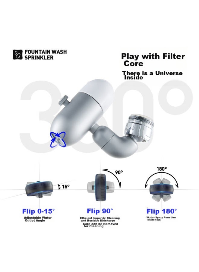 interhasa! Interhasa Universal Rotating Faucet Extender, Multifunctional Anti-splash Adapter, Washbasin Aerator Filter, Sink Spout - Image 2