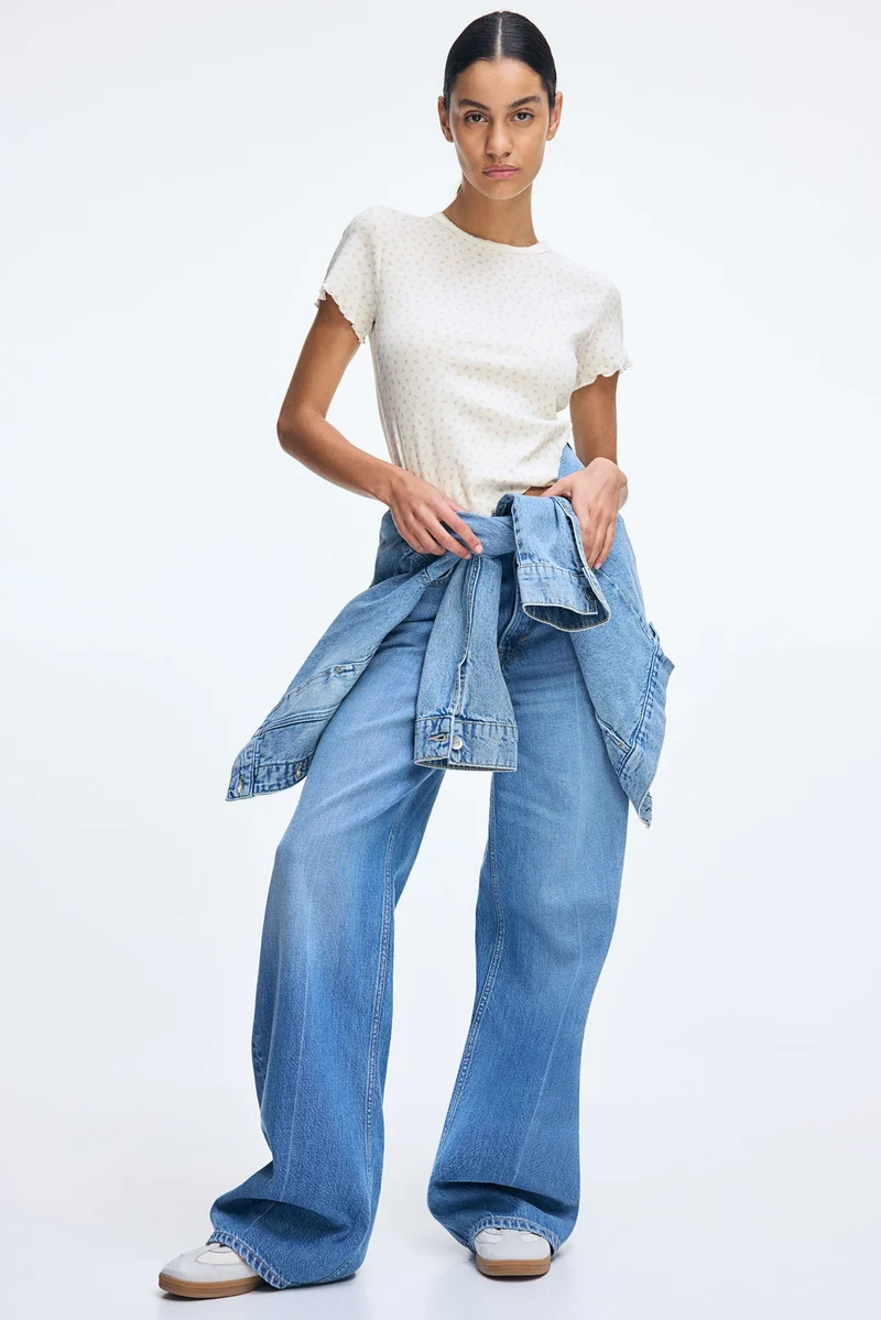 H&M Overlock-detail T-shirt