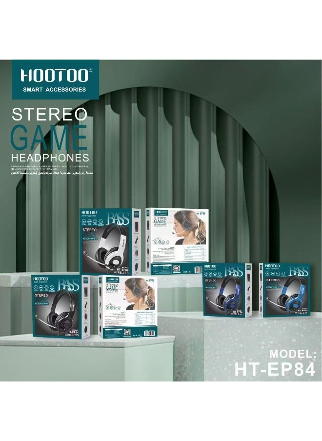 HooToo A gaming headset designed for gaming enthusiasts. Sony headphones with high-quality stereo sound. Gamer headset with a microphone sensitivity of 52±2 dB. Wired headset that delivers clear and pure sound. Gaming headphones equipped with an AUX port. Sony headset with a foldable headband design. Gaming headset designed by the brand HOOTOO, model HT-EP84.  - Image 4