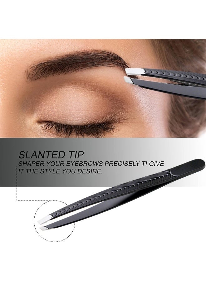 Precision Tweezer for Facial Hair Removal Fine Tip Stainless Steel Tool for Eyebrow Grooming Splinter Grasping Beauty Care Set of 2 - Image 3