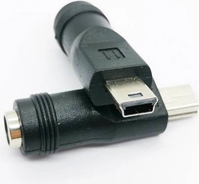 - 5 Pin Mini USB Male To Dc 5.5*2.1mm Female Socket Converter - Power Adapter Plug Converter