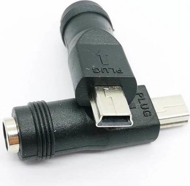 - 5 Pin Mini USB Male To Dc 5.5*2.1mm Female Socket Converter - Power Adapter Plug Converter