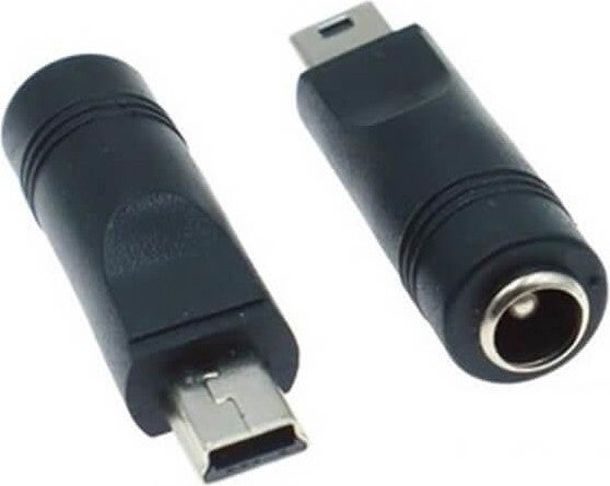 - 5 Pin Mini USB Male To Dc 5.5*2.1mm Female Socket Converter - Power Adapter Plug Converter