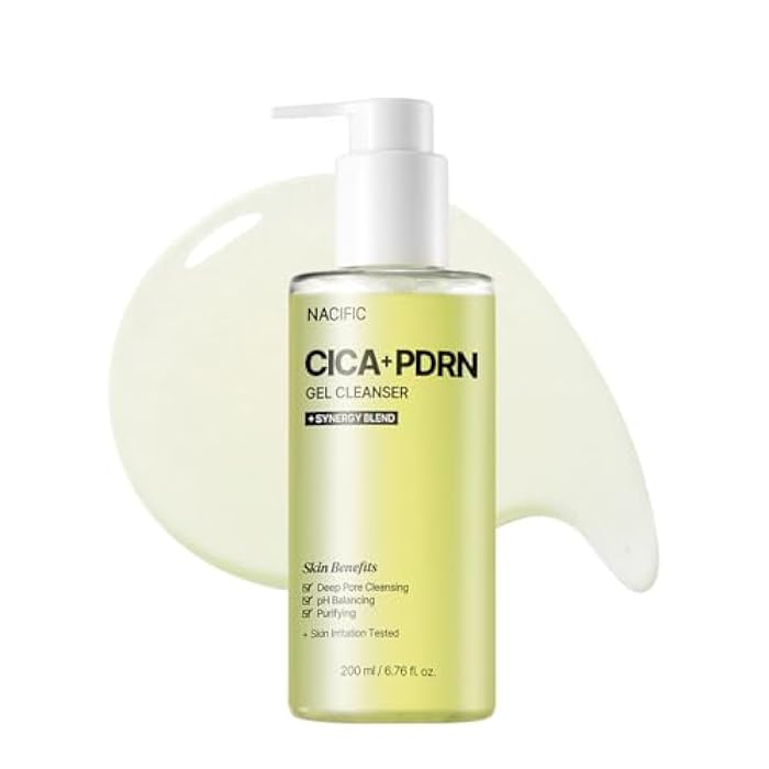 NACIFIC Cica PDRN Gel Cleanser 6.76 fl oz 200ml, Centella Asiatica, Low pH Deep Pore Cleanser for Sensitive Skin, Soothing, Purifying Korean Face Wash, Stocking Stuffers, Christmas Gifts for Women - Image 1