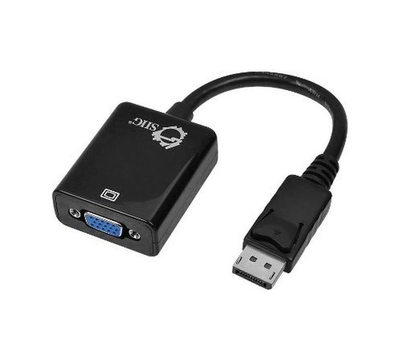 SIIG DisplayPort to VGA Adapter (CB-DP0082-S1),Black - Image 1