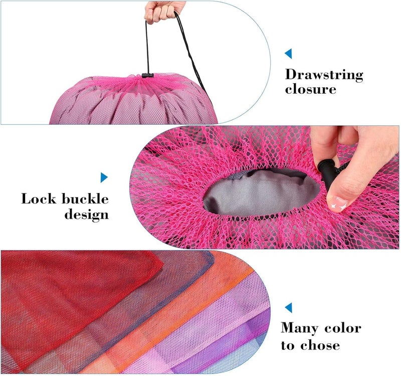 Nuenen Nuenen 20 Pieces Mesh Laundry Bag 24 x 36 Large Travel Laundry Bags with Drawstring Lock Closure Machine Washable Dirty Clothes Bags for Factories College Dorm and Apartment Assorted Colors  - Image 3