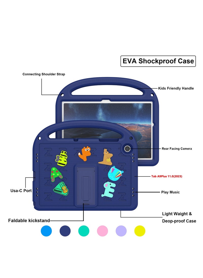 Children's Protective Case for Samsung  A9 plus 11inch (SM-X216B) （2023） , shockproof cover with shoulder strap bracket - Image 4