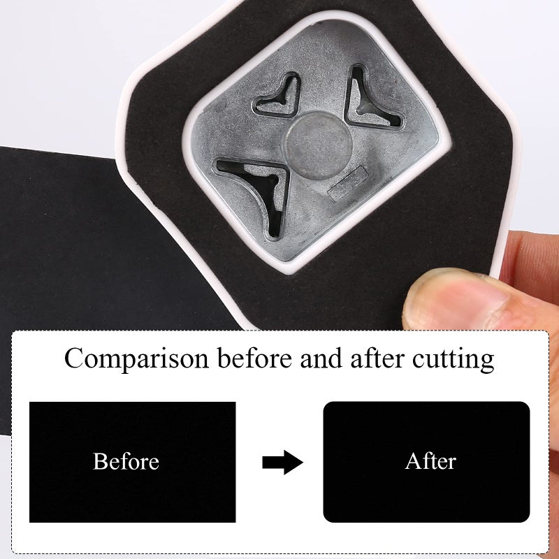 LOONENG 3 Way Rounded Corner Punch, 4mm, 7mm, 10mm 3 in 1 Corner Cutter for Paper Crafts, Laminator, Cardstock, DIY Projects, Photocards, Card Making and Scrapbooking - Image 3