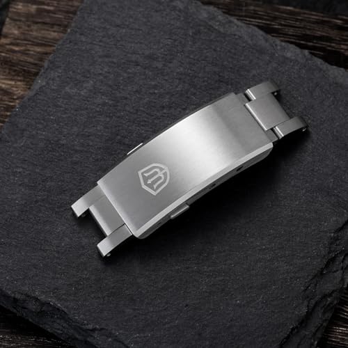 watchdives New Fly Micro Adjustable Clasp, Silver Stainless Steel Watch Buckle On-The-Fly Adjustable Clasp Replacement (Silver, For 1.8mm Screw Pin Bracelet) - Image 3