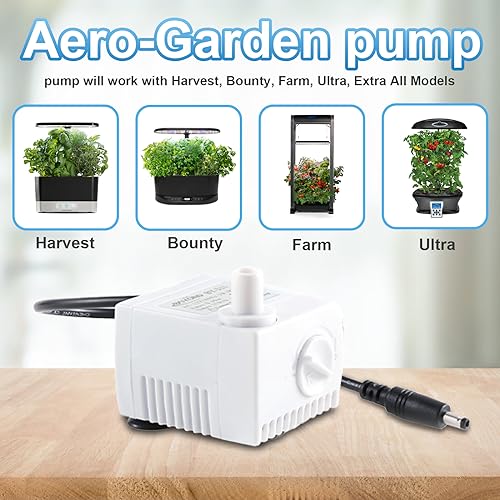 HORTHERO 200623 Aero-Garden Pump with 20 Filters, Ultra Quiet Pump Fit for Harvest Elite, Bounty, Farm, Extra, Ultra Hydroponics System - Image 2