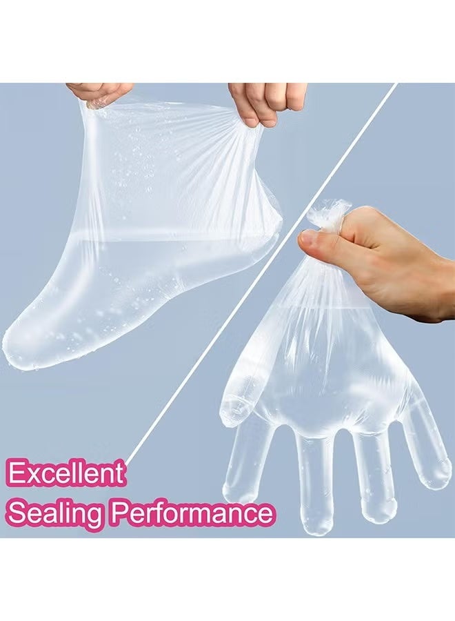 XZ JDUIY 200 paraffin wax hand and foot liners, extra-large and thick plastic hand and foot bags, plastic paraffin wax bath gloves and sock liners, paraffin wax gloves - Image 5