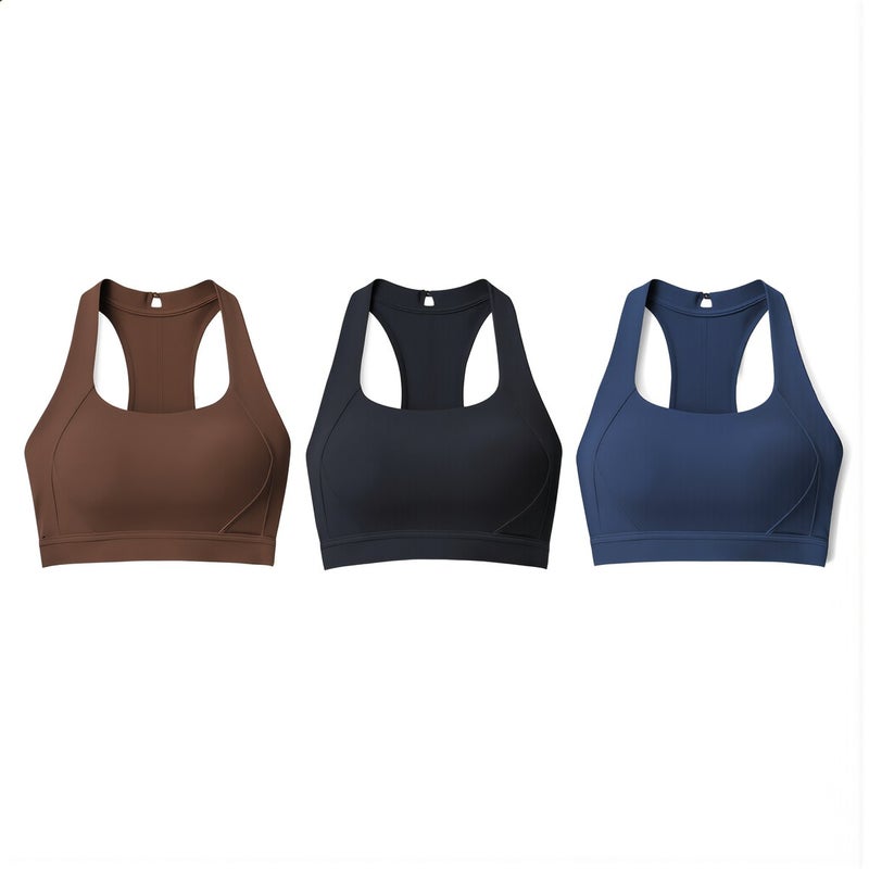 Sports Bra For Women Beginner Postpartum Gentle Support Comfort Yoga Bra S Beige - Image 5