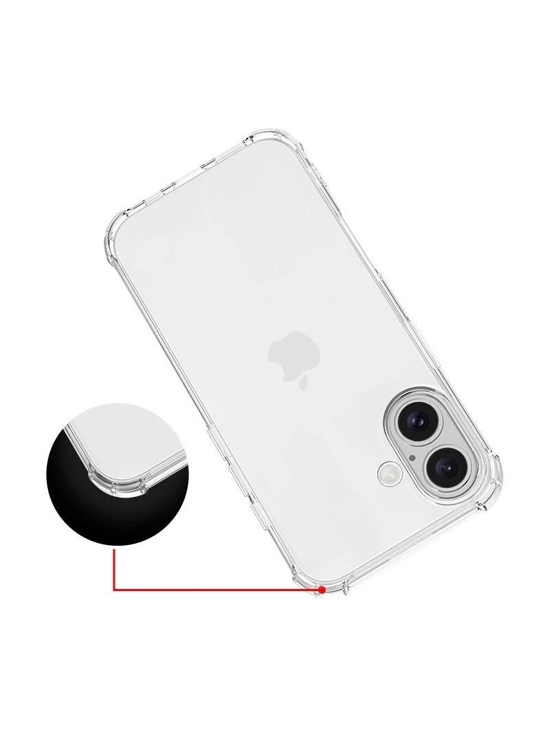 URBBKING iPhone 16 Case, Crystal Clear iPhone 16 Case with Four Corner Anti-Fall Airbags, Slim Flexible TPU Airbag Bumper Shock Absorption Case Cover Fit for Apple iphone 16 (Clear)  - Image 4