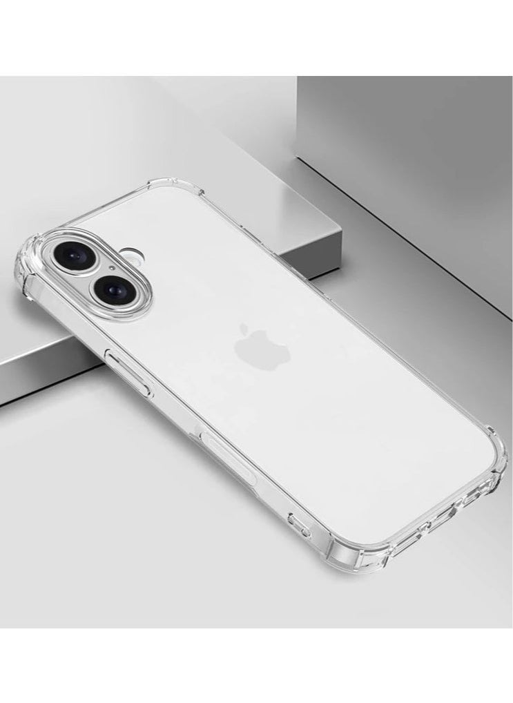 URBBKING iPhone 16 Case, Crystal Clear iPhone 16 Case with Four Corner Anti-Fall Airbags, Slim Flexible TPU Airbag Bumper Shock Absorption Case Cover Fit for Apple iphone 16 (Clear)  - Image 5