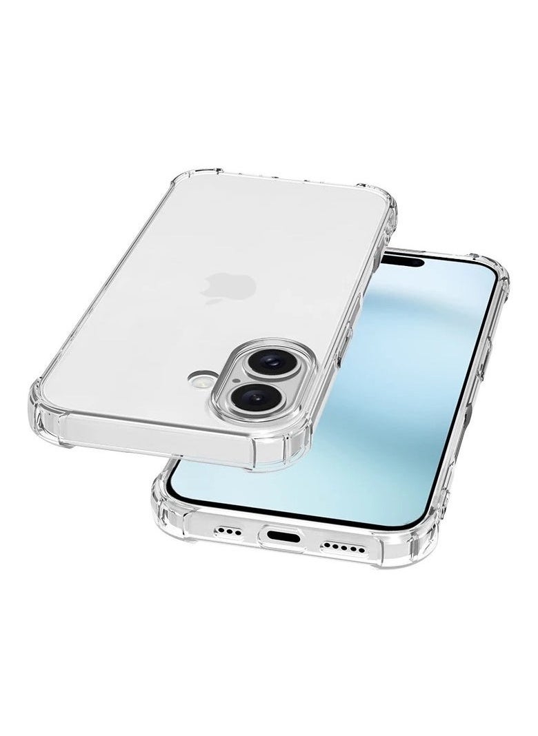 URBBKING iPhone 16 Case, Crystal Clear iPhone 16 Case with Four Corner Anti-Fall Airbags, Slim Flexible TPU Airbag Bumper Shock Absorption Case Cover Fit for Apple iphone 16 (Clear)  - Image 2