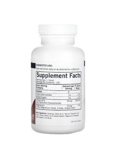 Kirkman Labs Kirkman Labs, Chewable Vitamin B-6 with Magnesium, Natural Tropical Fruit Punch, 120 Tablets  - Image 2
