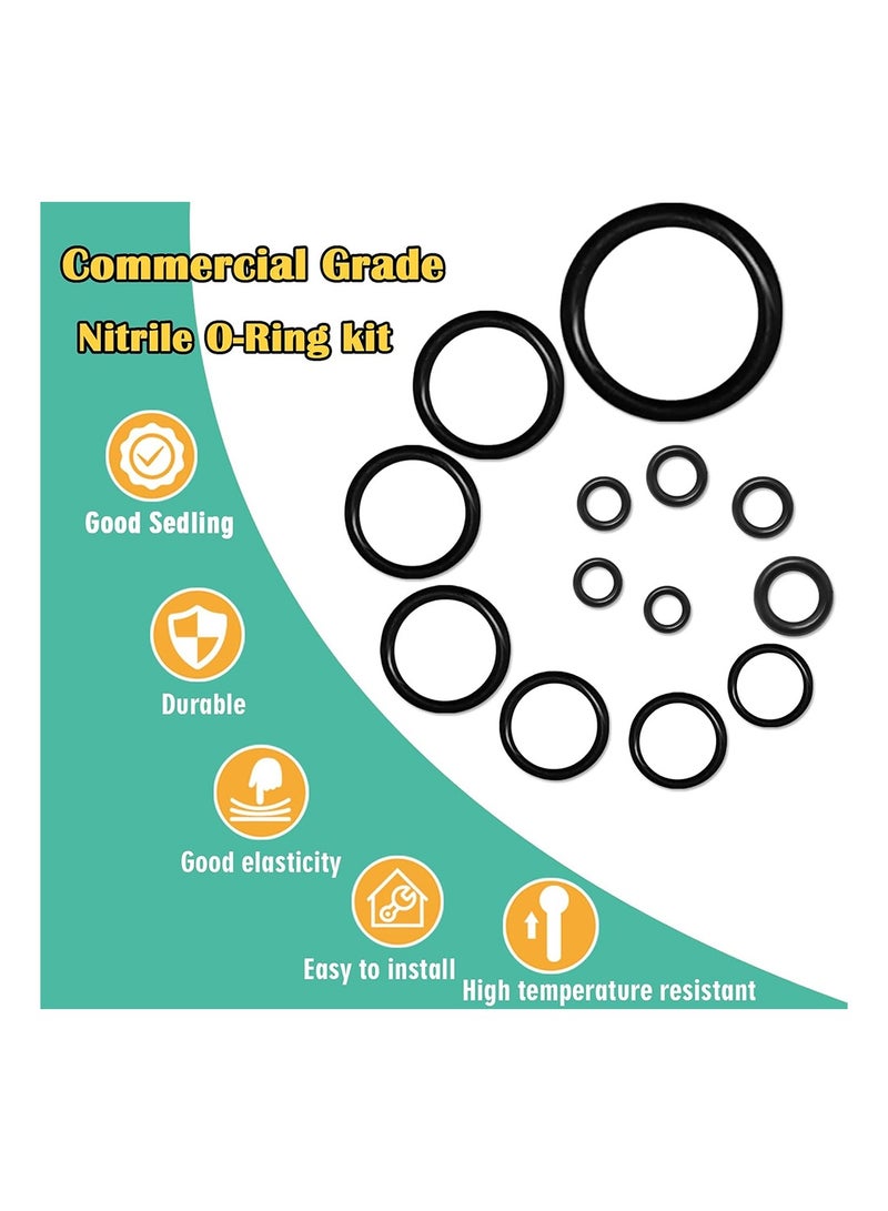 MVAQKLM مجموعة حلقات مطاطية من النتريل مكونة من 1020 قطعة، 20 مقاسًا، مجموعة متنوعة من حلقات مطاطية من النتريل لإصلاح السيارات والمركبات وصنابير السباكة وسد الوصلات بالهواء أو الغاز ومقاومة للزيت والحرارة - Image 5