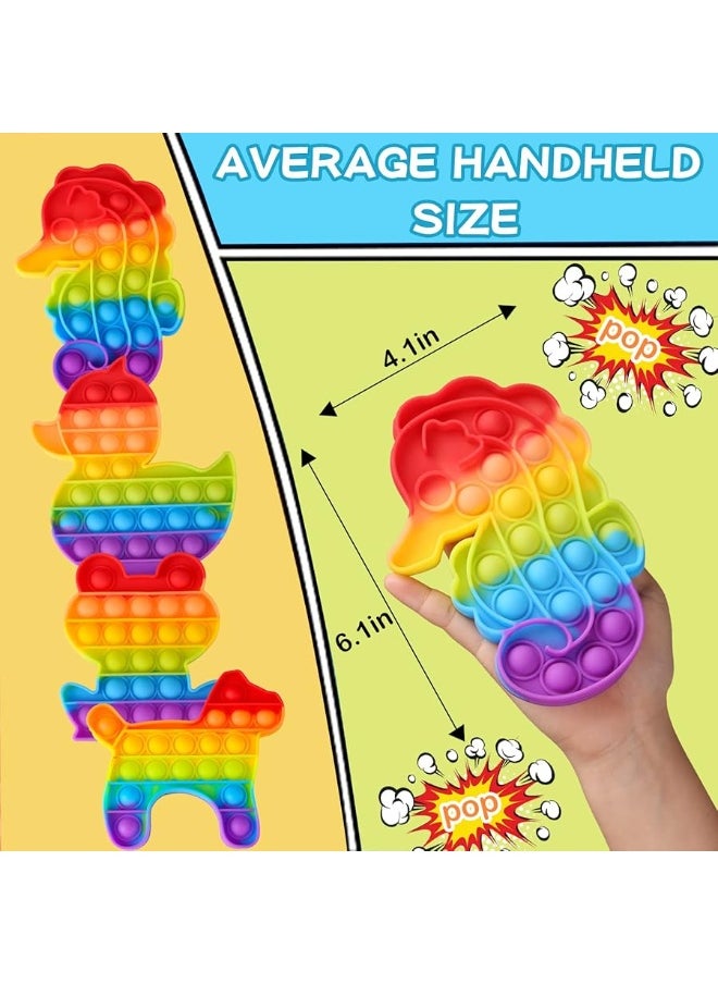 Genovega - 24 Packs Fidget Toys Bulk Pop Gifts for Kids Adults , Classroom Boys Girls Sensory Bubble Set Carnival Pinata Prizes Bag, Desk Toy Party Favors Kit Game Ideas Gift Cute Animal - Image 1