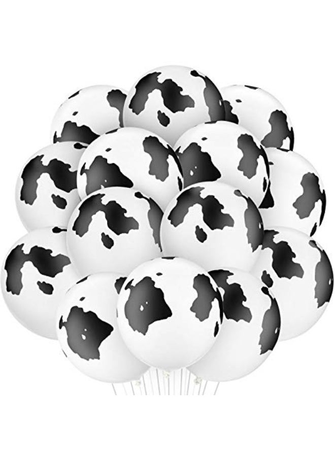Gejoy Cow Balloons Latex Balloons Funny Print Cow Balloons for Birthday Party Supplies Decorations (24 Pieces) - Image 1