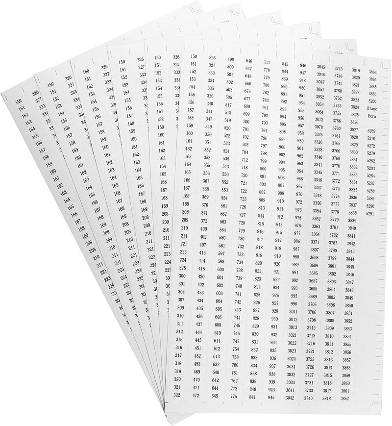 klarako 6PCS 455 Color Number Stickers Decals for Diamond Painting Accessory Storage Containers Art Jars Compartmented Box - Image 1