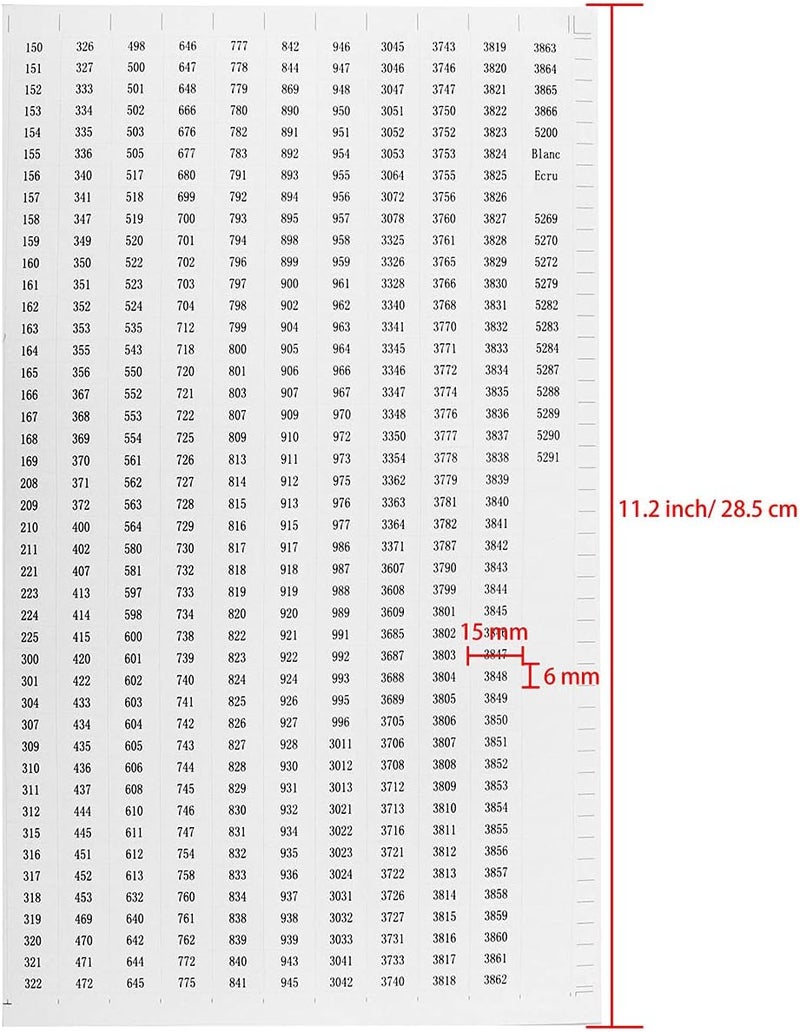 klarako 6PCS 455 Color Number Stickers Decals for Diamond Painting Accessory Storage Containers Art Jars Compartmented Box - Image 4