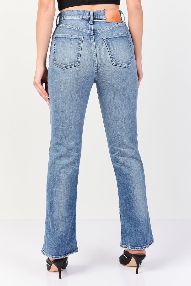 Moussy Women Regular Fit Washed Stretchable Jeans, Blue - Image 2