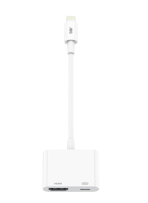 Compatible Lightning To Lightning HDMI Adapter Compatible With iOS Devices White