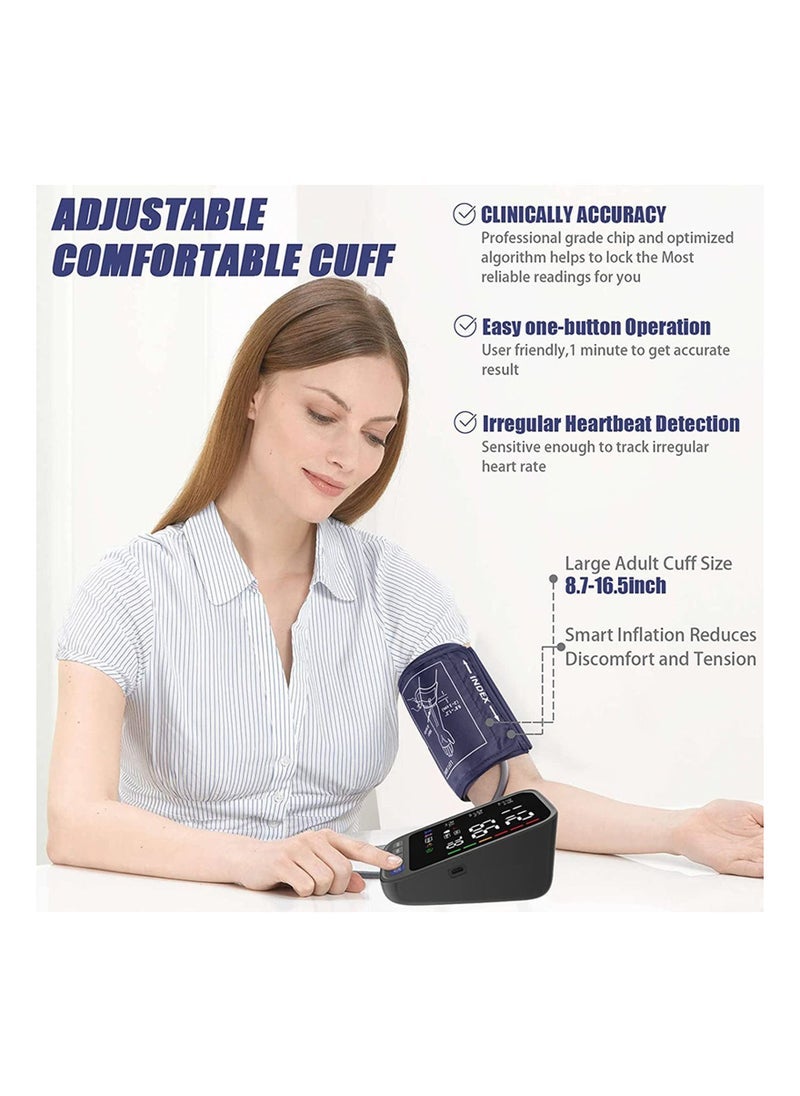 general Intelligent Automatic Electronic Blood Pressure Monitor With LED Digital Display Black - Image 4