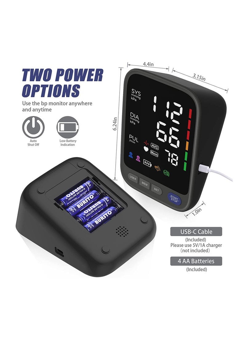 general Intelligent Automatic Electronic Blood Pressure Monitor With LED Digital Display Black - Image 5