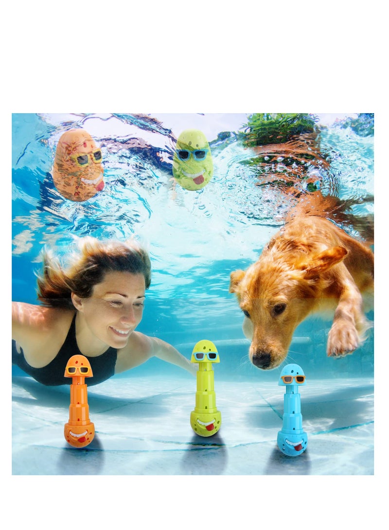SOLARAE Underwater Diving Pool Toys for Kids - 3pcs Clown Egg Sinking Sticks for Summer Fun, Perfect for Boys and Girls Ages 8-12. Enjoy Exciting Pool Games! - Image 5