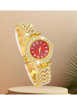 Women Watch Sets,4 Pcs Luxury Fashion Women Watch Set Alloy Strap Ladies Quartz Wristwatch Rhinestone Alloy Bracelet - view 2