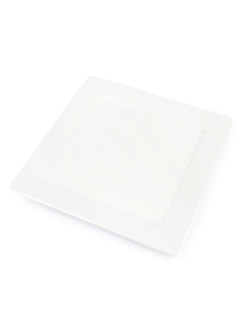 Home Smart Home Smart Porcelain Square Serving Dinner Plates Dinnerware Set of Plates 6 Pcs for Steak Pasta Salad Snacks Dinner plate and Scales Kitchen.  - Image 2