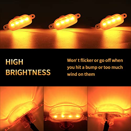 AUXLIGHT Car Accessories, 3PCS LED Grille Lights with Fuse & Wire, Compatible with 2004-2019 for-d F150 Raptor Style Aftermarket Grill, 2013-2018 R-am 1500 Raptor Style Aftermarket Grill (Amber) - Image 3