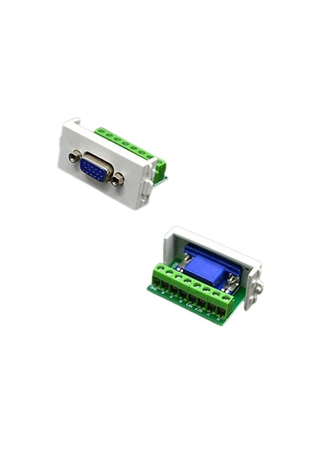 VGA Module Port Information Wall Plate Cover with Module Wall Faceplate Socket Plug Jack  - Image 4