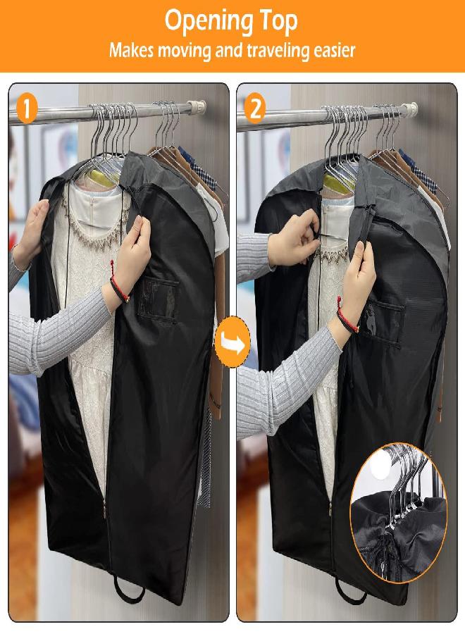 MISSLO MISSLO Garment Bags for Travel Heavy Duty Moving Bags Large Capacity Hanging Clothes Bag for 20 Shirts Waterproof Fabric Suit Covers for Closet Storage 2 Packs, 43" - Image 2