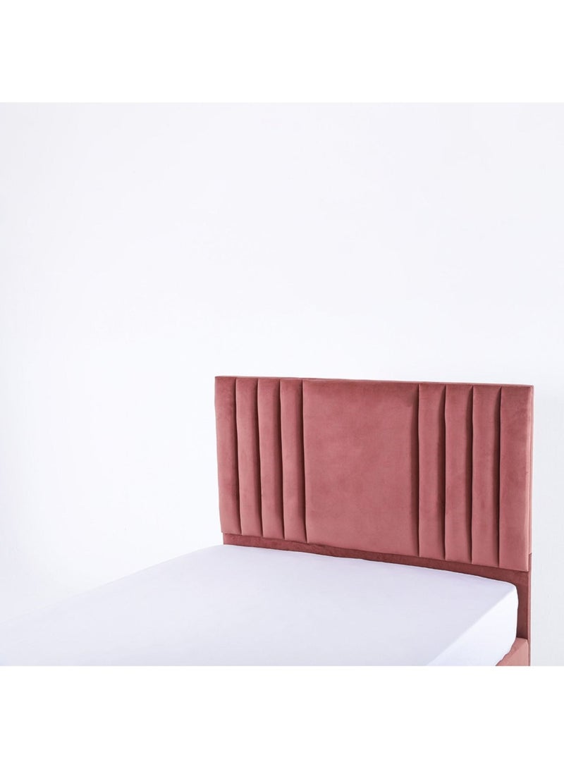 Karnak Superior Upholstered Velvet Bed Frame Bedroom Furniture Strong And Sturdy Modern Design Wooden Bed | Quiet & Comfortable Bed (HC - Wide Single 120x200cm, Pink) - Image 5
