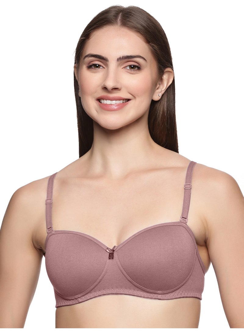 تينز لايفستايل حمالة صدر بدون حمالات مصنوعة من القطن المشط المبطن بدون أسلاك مع حزام دعم فائق الإمساك مع حزام قابل للفصل - Image 1