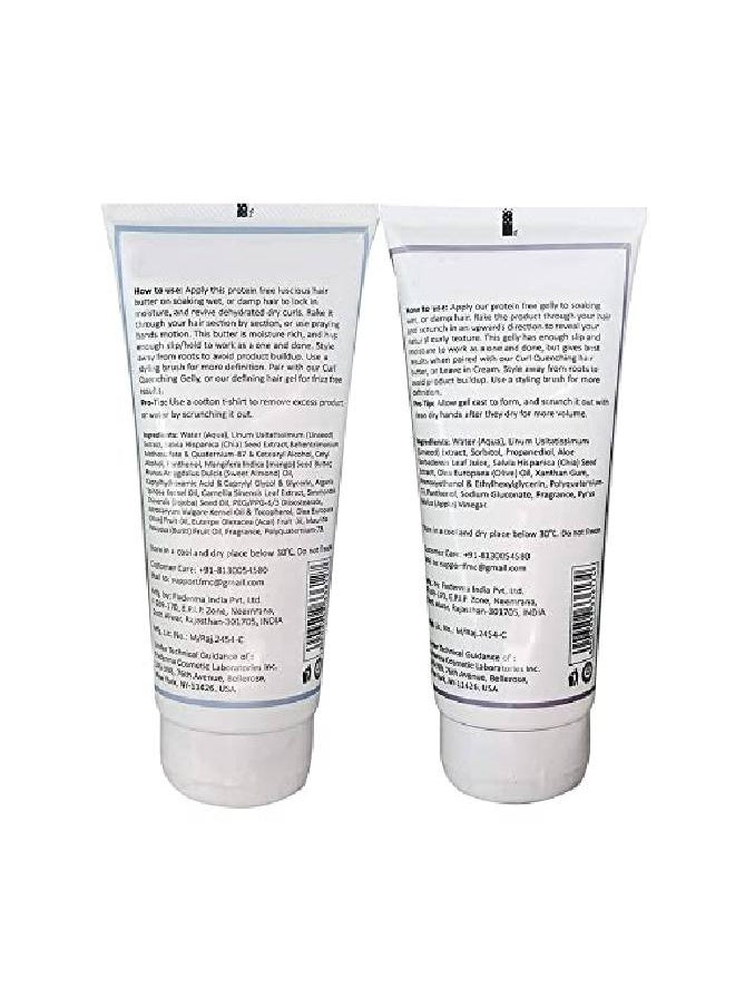 Fix My Curls - Curl Quenching Moisture Styling Bundle For Curly And Wavy Hair Cruelty Free & Vegan Moisture And Definition Frizz Control Solution Silicone Free Cg Friendly (200Gm Each) - Image 1