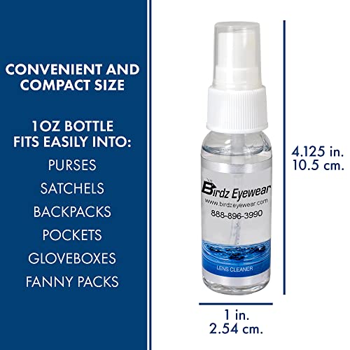 Birdz Eyeglass Sunglass Lens Cleaner Cleaning & Repair Kit Spray Cloth Tool & Key Chain - Image 5