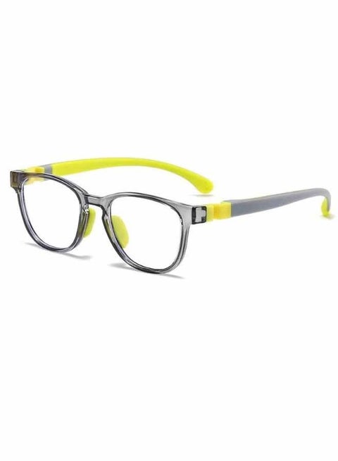 Children's blue light blocking glasses, anti-glare eye protection, UV protection, suitable for TV and mobile use, ideal for boys and girls aged 3-12, silicone safety glasses, yellow