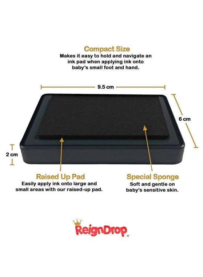 ReignDrop وسادة حبر رين دروب لآثار أقدام ويدين الأطفال - تخلق طابع تذكاري رائع يدوم طويلاً للرضع والأطفال. مقاومة للبقع، سهلة المسح عن الجلد، آمنة ولطيفة خالية من الأحماض (بنفسجي) - Image 2