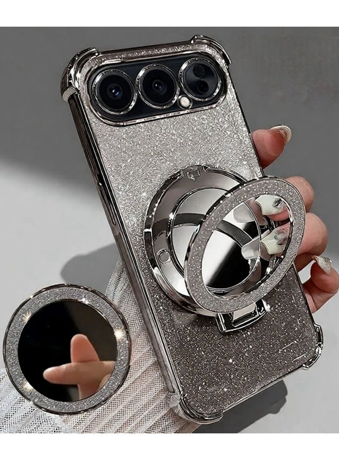 Magnetic Glitter  for Honor 500 Pro Case，Camera Lens Protector，Sparkly Stand，Makeup Mirror，Support Wireless Charging， Luxury Gradient Shockproof Honor 500 Pro 5G Cover - Image 1