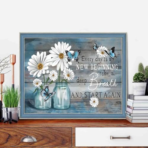 Tiwabb 4 Pack Diamond Art Kits for Adults Beginners,Inspirational Flower Diamond Painting Kits for Adults,5D Full Drill DIY Diamond Dot Gem Art Kit Wall Home Decor Arts Craft 12x16 inch - Image 5