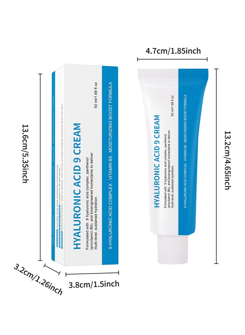 CARVENCHY Hyaluronic Acid 9 Cream, Vitamin B5, Collagen, Niacinamide, Centella Asiatica Extract, Long-lasting Hydration, Daily Moisturizer Face Cream, 50ml, 1.69 fl.oz. - Image 4